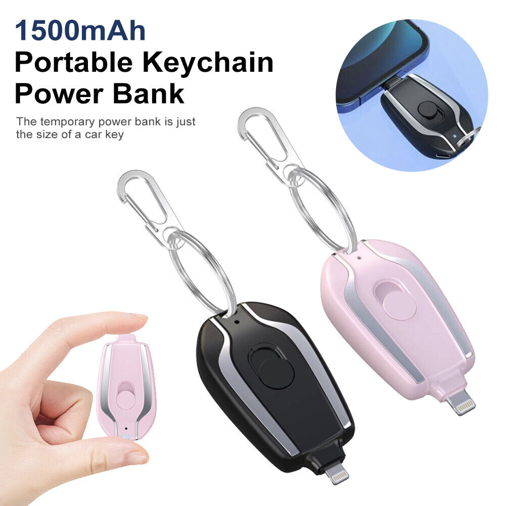 Portable charger power bank keychain